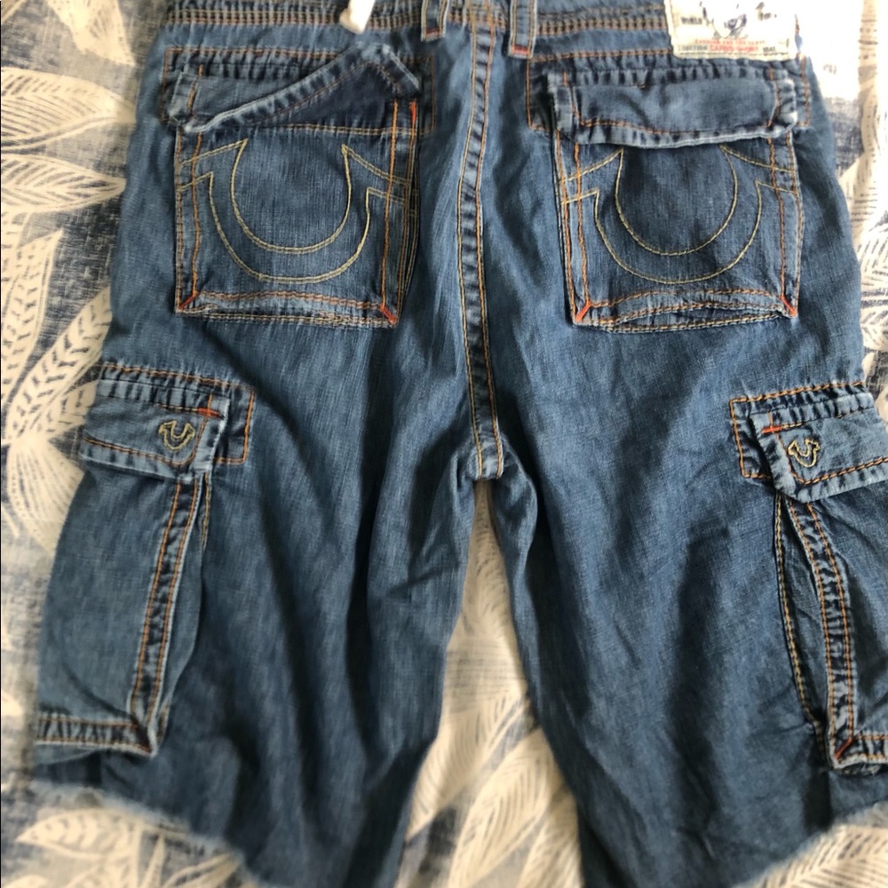 True Religion Cargo Jean Shorts
